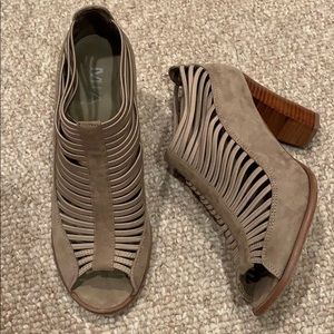 MIA Strappy Open Toe Bootie Heeled Sandals